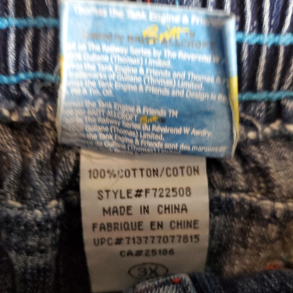 Thomas The Train Tank Engine Jean Denim Stretch Waist Band Shorts Boys 3T - Picture 8 of 11